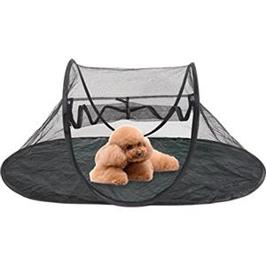 Dpofirs Tenda per animali domestici, mini tenda per gatti all'aperto, box per animali domestici, in rete, portatile, per gatti, cani, conigli, cuccioli