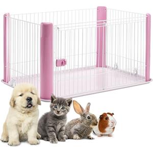 Iris Ohyama, Box, Cassa per cani, Coniglio, Porta scorrevole, L113 x P78,8 x H60 cm, CLS-1130, Rosa