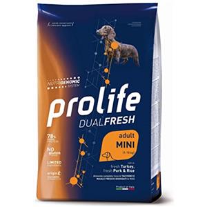 Prolife CROCCHETTE PROLIFE DUAL FRESH ADULT TACCHINO E MAIALE MINI. 600GR