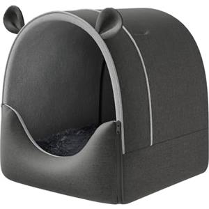 EUGAD Cuccia per Gatti Cani 2-in-1 Casetta per Animali Domestici con Cuscino,Cuccia per Cani Interno Esterno Resistente all'inverno,Casa Morbida e Calda per Animali Randagi 52x46x52cm