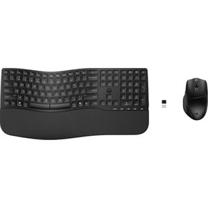 HP 680 Combo Tastiera e Mouse Wireless, 6 Tasti Programmabili, Sensore Ottico da 1200 dpi, Fino a 36 Mesi di Batteria per la Tastiera e 20 per il Mouse, Compatibile con Windows 11, Nera