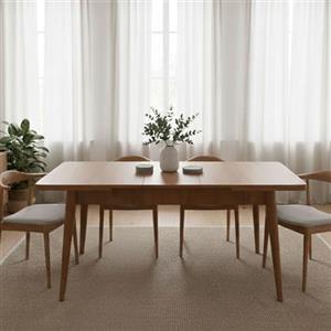 Dmora - Tavolo allungabile Atsula, Consolle con allunghe, Tavolo da pranzo multiuso, Ripiano estensibile da cucina, 130x80h77 cm, Noce