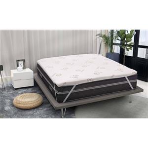 Talamo Italia - Topper matrimoniale Lucilla, Topper rinnova materasso sfoderabile in Memory Foam e fibre di Rame, 100% Made in Italy, Anti acaro e Anallergico, Cm 160x190h5
