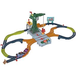 Fisher-Price Il Trenino Thomas - I Suoni di Sodor Cranky Delivery, set con pista e 3 personaggi inclusi, con 60 melodie musicali e suoni ferroviari, giocattolo per bambini, 3+ anni, HRC47