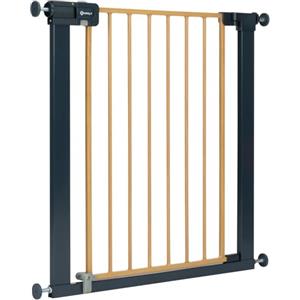 Safety 1st Easy Close Metal Cancelletto di Sicurezza in metallo, scale, porte, vani con apertura 73-80 cm (max 108 cm), Cancelletto per Bambini, Apertura a Una Mano, Senza Viti o Fori, Effetto Legno