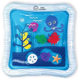Baby Einstein, Ocean Of Discovery Tappetino Gonfiabile Per Neonati, Con 6 Animali Galleggianti, gioco sensoriale per bambini dal neonato in su, blu