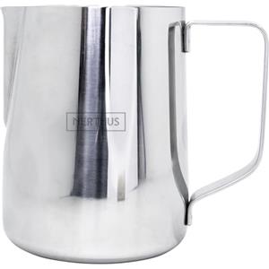 NERTHUS FIH 1458 Lattiera in acciaio inox 600ml, caraffa per montare il latte, con misure in ml e once, ideale per caffè, cappuccino e latte art.