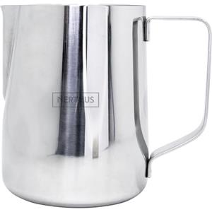 NERTHUS FIH 1459 Lattiera in acciaio inox da 350 ml, caraffa per montare il latte, con misure in ml e once, ideale per caffè, cappuccini e latte art.