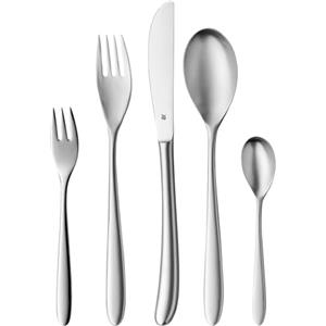 WMF Set di Posate da 30 Pezzi, per 6 Persone, Silk Cromargan in Acciaio Inox 18/10 Satinato
