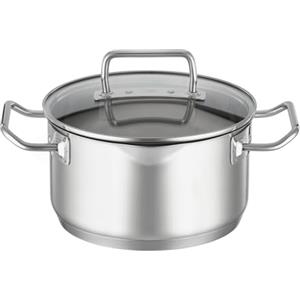 RÖSLE EXPERTISO Pentola universale di ottima qualità in acciaio inossidabile 18/10, 20 cm, coperchio in vetro, scala graduata interna, per cottura a induzione, lavabile in lavastoviglie