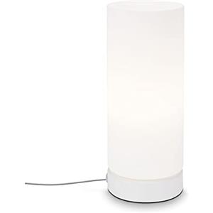 BRILONER - Lampada da tavolo con interruttore sul cavo, abat-jour, lampada da comodino, 1 x E14, max. 25 Watt, bianco, 100 x 250 mm (DxA)