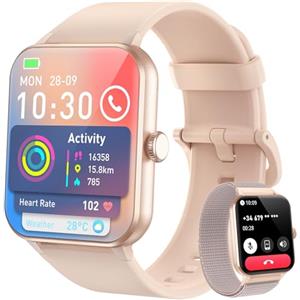 Blackview Smartwatch Donna, Orologio con Effettua e Risposta Chiamate, 1,85'' Orologio Intelligente Fitness,Cardiofrequenzimetro, Monitoraggio del Sonno, Calcolatori per Android iOS