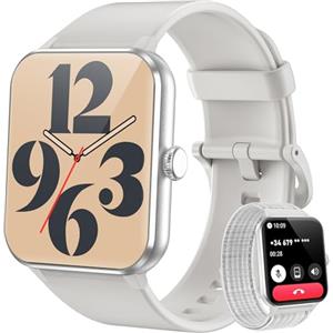 Blackview Smartwatch Donna, Orologio con Effettua e Risposta Chiamate, 1,85'' Orologio Intelligente Fitness,Cardiofrequenzimetro, Monitoraggio del Sonno, Calcolatori per Android iOS