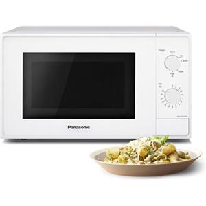Panasonic NN-E20JWMEBG Forno a Microonde con Piatto Rotante in Vetro, 20L, 800W, Funzione Scongelamento, 5 Livelli di Potenza, Timer, Bianco