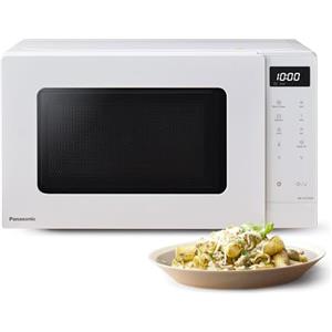 Panasonic NN-ST21QWEPG Solo Forno a Microonde 20L con Piatto in Vetro, 800W, Scongelamento Automatico, 11 Programmi Automatici, Display LED, 5 Impostazioni di Potenza, Timer Digitale, Bianco