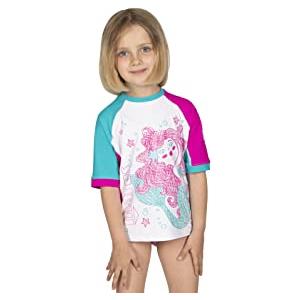 Mares Seaside Shield Kid; Maglia Rashguard Protettiva a Maniche Corte - Bambini, Rosa, L
