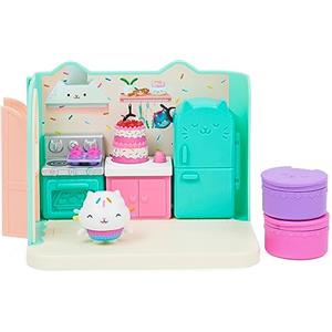 DREAMWORKS GABBY'S DOLLHOUSE Gabby's Dollhouse, La cucina di gattino Dolcetto, mini playset stanze della casa, giochi per bambini dai 3 anni in su