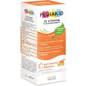 PEDIAKID 22 VITAMINE E OLIGOELEMENTI - Sciroppo 125 ml con Vitamine e Minerali per Bambini
