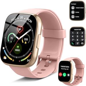 Poounur smartwatch uomo donna 1.95" smartwatch con chiamata Bluetooth, fitness tracker con cardiofrequenzimetro/monitor del sonno, 112+ modalità sport orologio fitness IP68 impermeabile orologio sportivo