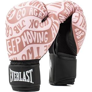 Everlast Guanti da Boxe Everlast Spark 10oz Oro Rosa in similpelle per sacco, colpitori e lezioni fitness, chiusura a strappo, pollice ergonomico e schiuma stampata a iniezione - Originale Everlast