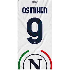 ssc napoli Telo Mare Osimhen, Unisex Adulto, Bianco