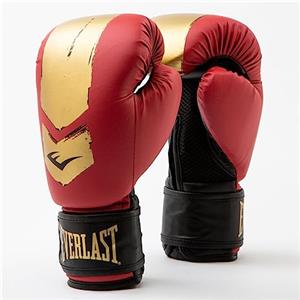 Everlast Guantoni da Boxe Bambini Everlast Prospect 2 6oz (Età 8-12) Rosso/Oro, per sacco e colpitore, fodera interna morbida, chiusura a strappo e palmi ventilati - Originale Everlast