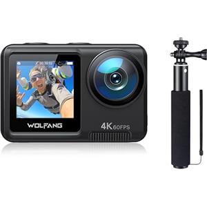 WOLFANG Action Cam GA420 4K60FPS & Set di Selfie Stick