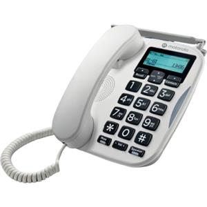 Motorola Voice - Telefono da tavolo FW500 con SIM e linea fissa - Backup di emergenza 4G LTE, Fino a 8 ore di batteria, Telefono di emergenza in caso di interruzione di corrente, Tasti grandi