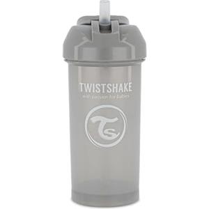 Twistshake Bicchiere Sippy Baby con Cannuccia - 360ml | Bottiglie D'acqua per Bambini a Prova di Perdite, Antigoccia per i più Piccoli, di Cannuccia Senza BPA, Sippy da Allenamento, Grigio Chiaro
