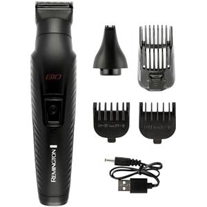 Remington Tagliacapelli e Rasoi per Barba, Uomo, Kit di Cura 10 in 1 con 5 Accessori, Trimmer Viso, Naso, Orecchie e Sopracciglia, Rivestimento Ingranaggio in Grafite, Lame Autoaffilanti, G10 PG2100