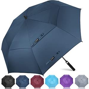 ZOMAKE Ombrello da Golf Grande 172cm - Automatico Ombrelli Pioggia Grandi Resistente Antivento Con Doppio Baldacchino - Extra Large Umbrella Per Uomo Donna(Blu Marino)
