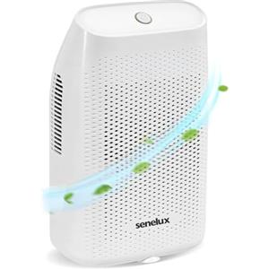 Senelux Deumidificatore elettrico, 2000 ml, ultra silenzioso, spegnimento automatico, bianco, modalità comfort, ideale per casa, camera da letto, armadio