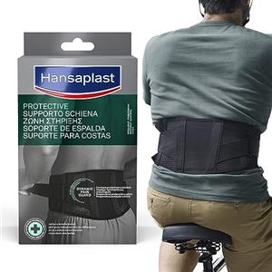 Hansaplast Sport Supporto Schiena, Fascia elastica lombare protettiva, Fascia lombare supporto schiena con regolazione della pressione, Fascia schiena con Duo Strapping System