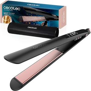 Cecotec Piastra per capelli stretta con cavo Lisse Keratin Essence. Funzione HeatMax, 130-230 °C, rivestimento in ceramica con cheratina e olio di argan, spegnimento automatico, con borsa da viaggio