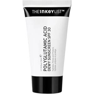 The INKEY List, crema solare a base di acido poliglutammico Dewy, SPF 30, 50 ml, preparante e protettiva, non grassa, adatta ai vegani, adatta a tutti i tipi di pelle