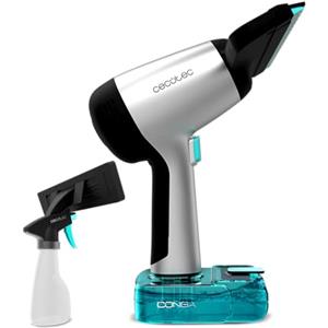 Cecotec Lavavetri Aspiragocce Elettrico a Batteria Conga Rockstar 3700 Glass, 15W, 3in1 Spruzza, Pulisce, Aspira, 3.7V, Auto, 30min, NoDrops, 220 mm Ugello All Surface, 50 ml Serbatoio, 75m2 Copertura