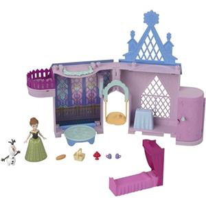 Mattel Disney Frozen - Castello di Anna ad Arendelle, set componibile ispirato al film con mini bambola, personaggio Olaf e 7 accessori inclusi, giocattolo per bambini, 3+ anni, nuova variante, JDP65