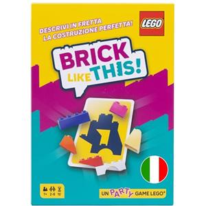 Asmodee Brick Like This! Il Gioco di Società ufficiale LEGO - Gioco di Costruzione veloce e divertente per tutta la famiglia: Bambini e Adulti. 15 min, 2-8 giocatori, da 7+ Anni, Versione Italiana