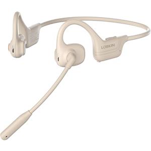 LOBKIN Cuffie Bluetooth con Microfono,Auricolari Bluetooth Cuffie a conduzione aerea,Open-ear Cuffie Wirelesscon Microfono Antirumore,Cuffie aperte per Camionisti, Riunioni, Ufficio, Casa e Affari