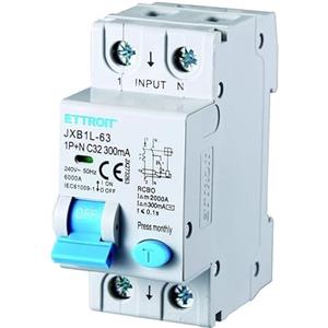 IXTRIMA Interruttore Magnetotermico Differenziale 1P+N 32A 300mA 220V-6KA 2 moduli 300mA per Guida DIN - Protezione Circuiti e Sicurezza Impianti