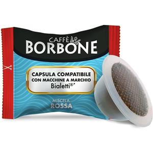 Caffè Borbone Miscela Rossa - 100 Capsule Compatibili Bialetti, Intenso e Robusto