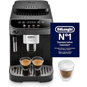 De'Longhi Magnifica Evo ECAM290.21.B, Macchina Caffè Automatica con Montalatte, Macchina Compatta dal Chicco alla Tazza, Montatura Manuale del Latte, 4 Ricette, Display Colorato Soft Touch, Nero