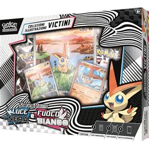 Pokémon: collezione illustrazione Victini - Unima del GCC Pokémon (una carta olografica a figura intera, quattro buste di espansione e una carta olografica gigante in stile rara illustrazione)