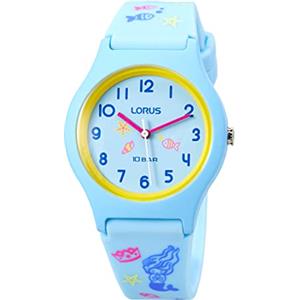 Seiko Lorus RRX51HX9 - Orologio da bambino al quarzo, in plastica, con cinturino in silicone, Blu, cinghie