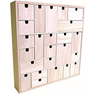 Artemio 14002001 Calendario dell'Avvento da Decorare, Geometrico, in Legno, 40 X 40 X 6,5 Cm, Wood, 40 X 6.5 X 40 Cm