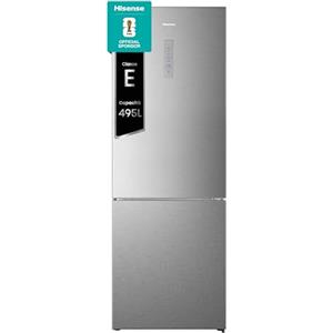 Hisense RB645N4BIE Frigorifero Combinato Total No Frost, Inox, Multi Air flow, Motore Inverter, 200x70,4 cm, Classe E, 495L