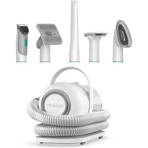 Neakasa P1 PRO Kit per toelettatura e aspirazione a Vuoto per Animali Domestici, Tosatrice per Cani e Gatto Pelo Lungo Professionale (Bianco)