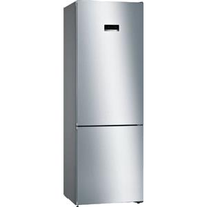 BOSCH Frigorifero Combinato a Libera Installazione, Serie 4, h 203 cm, Capacità 438 Lt, Classe Energetica E, Inox Look - KGN49XLEA