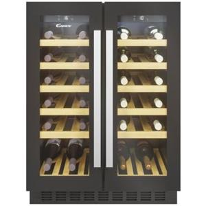 CANDY Cantina per Vini, 2 Temperature, Capacità 38 Bottiglie, Classe Energetica G, Nero - CCVB60D/1
