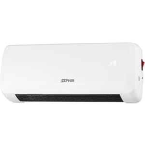 Dimensione Elettronica S.R.L. Zephir ZMW3019B Stufetta Elettrica 2000W Termoventilatore da Interno con Elemento Riscaldante Ceramico Timer fino a 8 Ore Installazione a Parete Colore Bianco